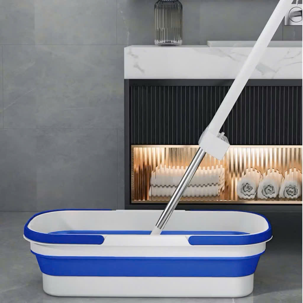 [30] Chậu Gấp Gọn Có Bánh Xe Bông Lau San Hô (2 miếng)