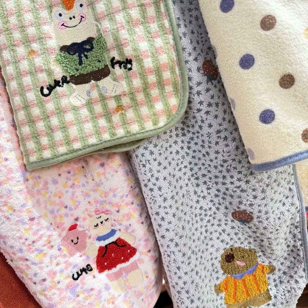 [300] Khăn Mặt Nhiều Họa Tiết 35*75cm NEW