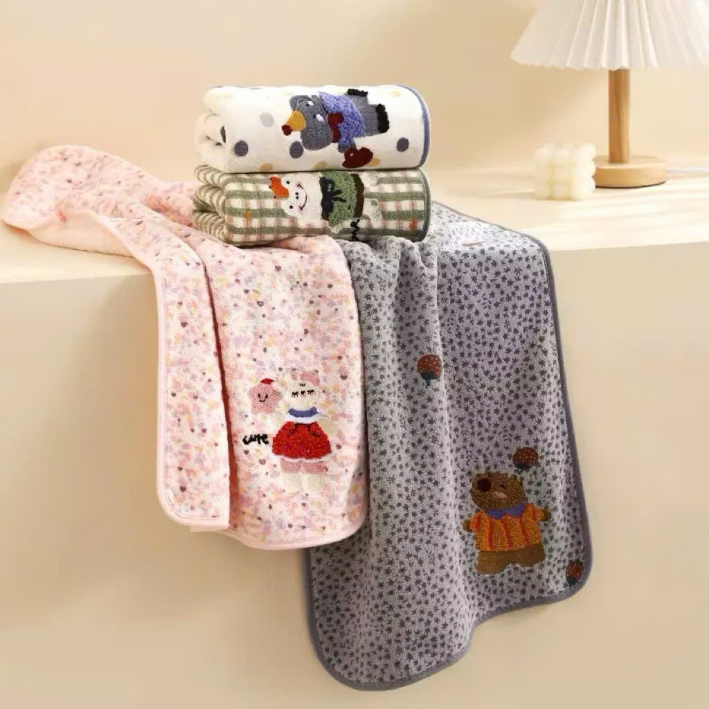 [300] Khăn Mặt Nhiều Họa Tiết 35*75cm NEW