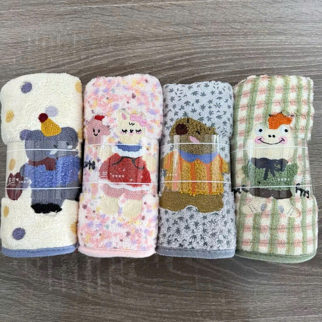 [300] Khăn Mặt Nhiều Họa Tiết 35*75cm NEW