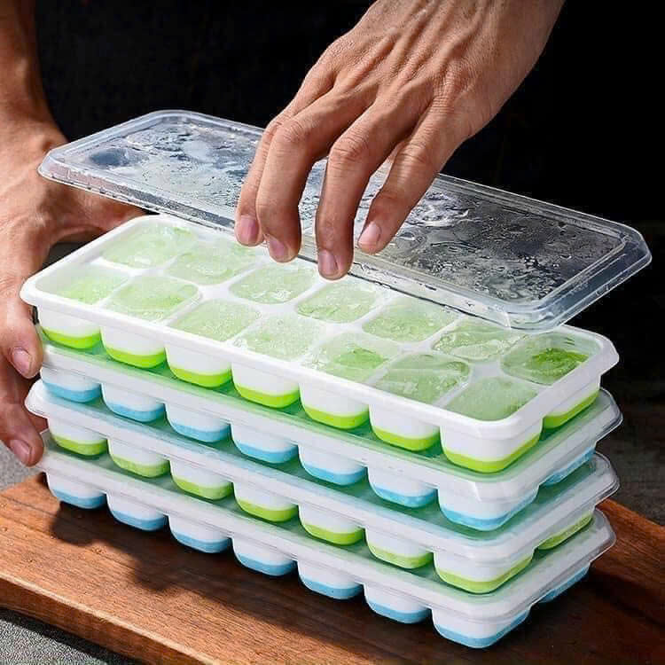 [300] Khay đá silicon có nắp 21cm