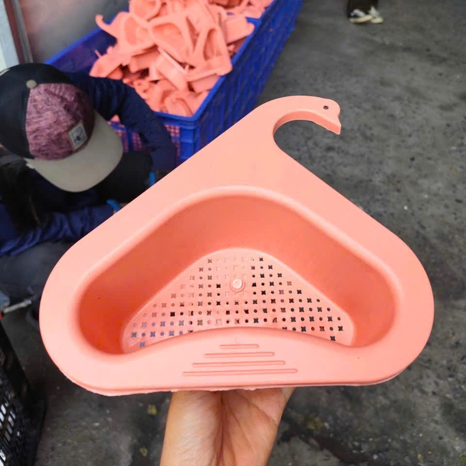 [350] Khay Lọc Rác Hình CON VỊT (Hàng đẹp) - sẵn Hồng