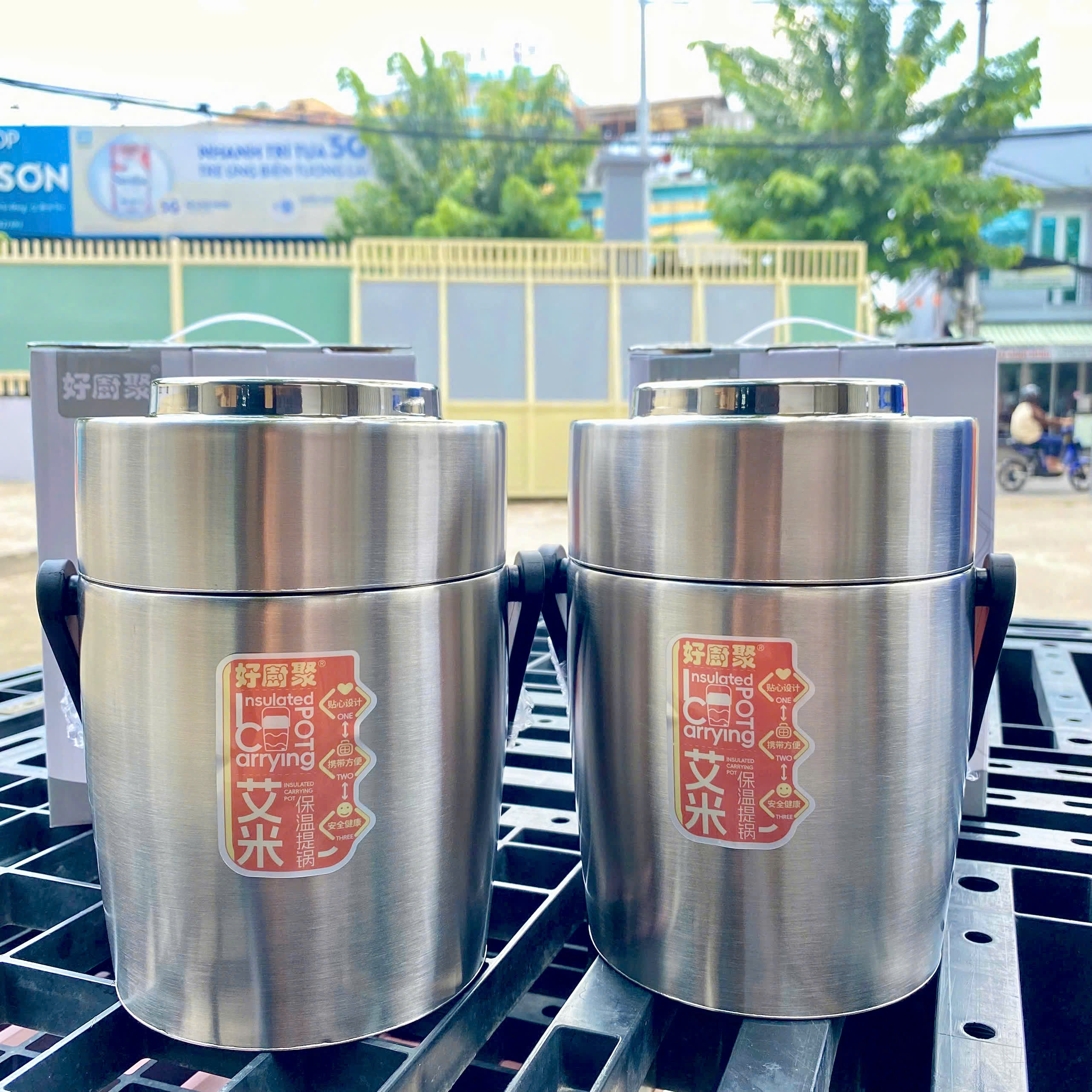 [36] Hộp Đựng Cơm INOX 2 Ngăn INOX 1.6L