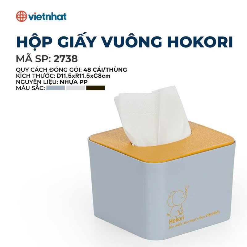 [36] Hộp Đựng Giấy Vuông HOKORI 2736