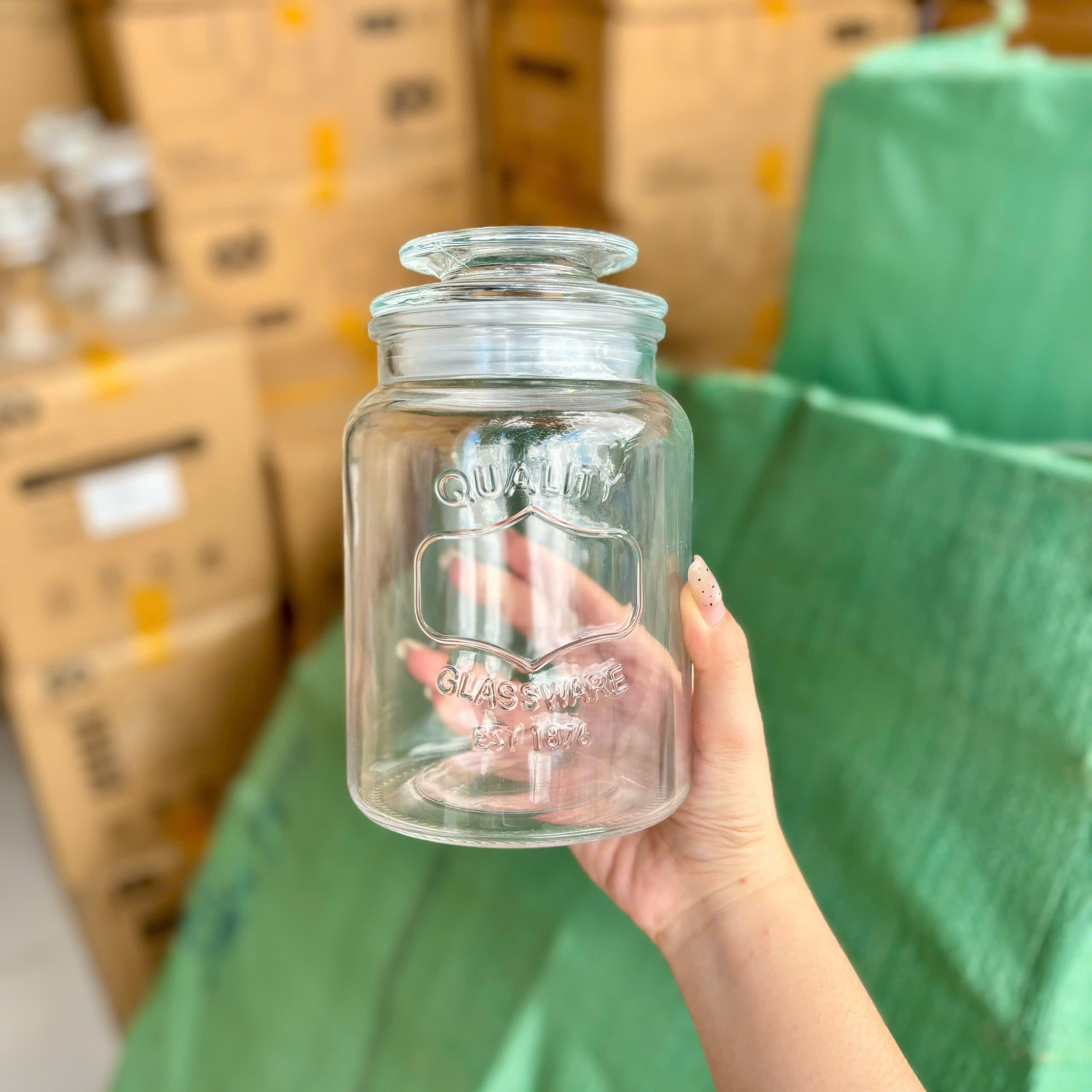 [36] Hủ Thủy Tinh Nắp Thủy Tinh 1876Y 1000ml (V)