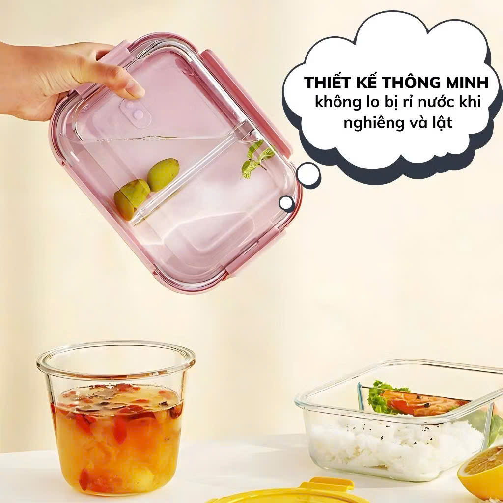 [36] Thố Thủy Tinh 2 Ngăn BX1002 580ml
