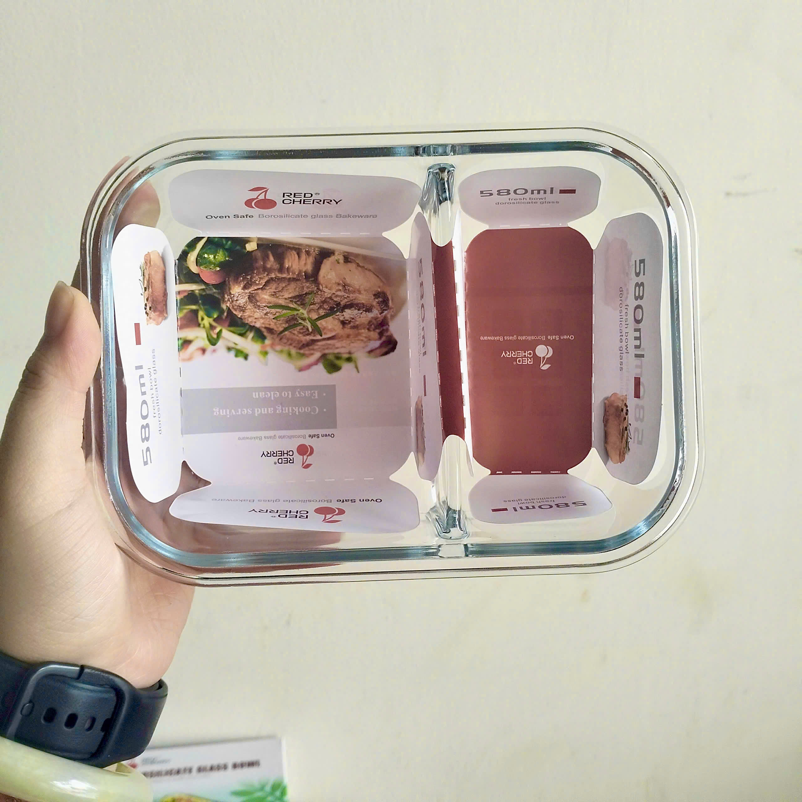 [36] Thố Thủy Tinh 2 Ngăn BX1002 580ml