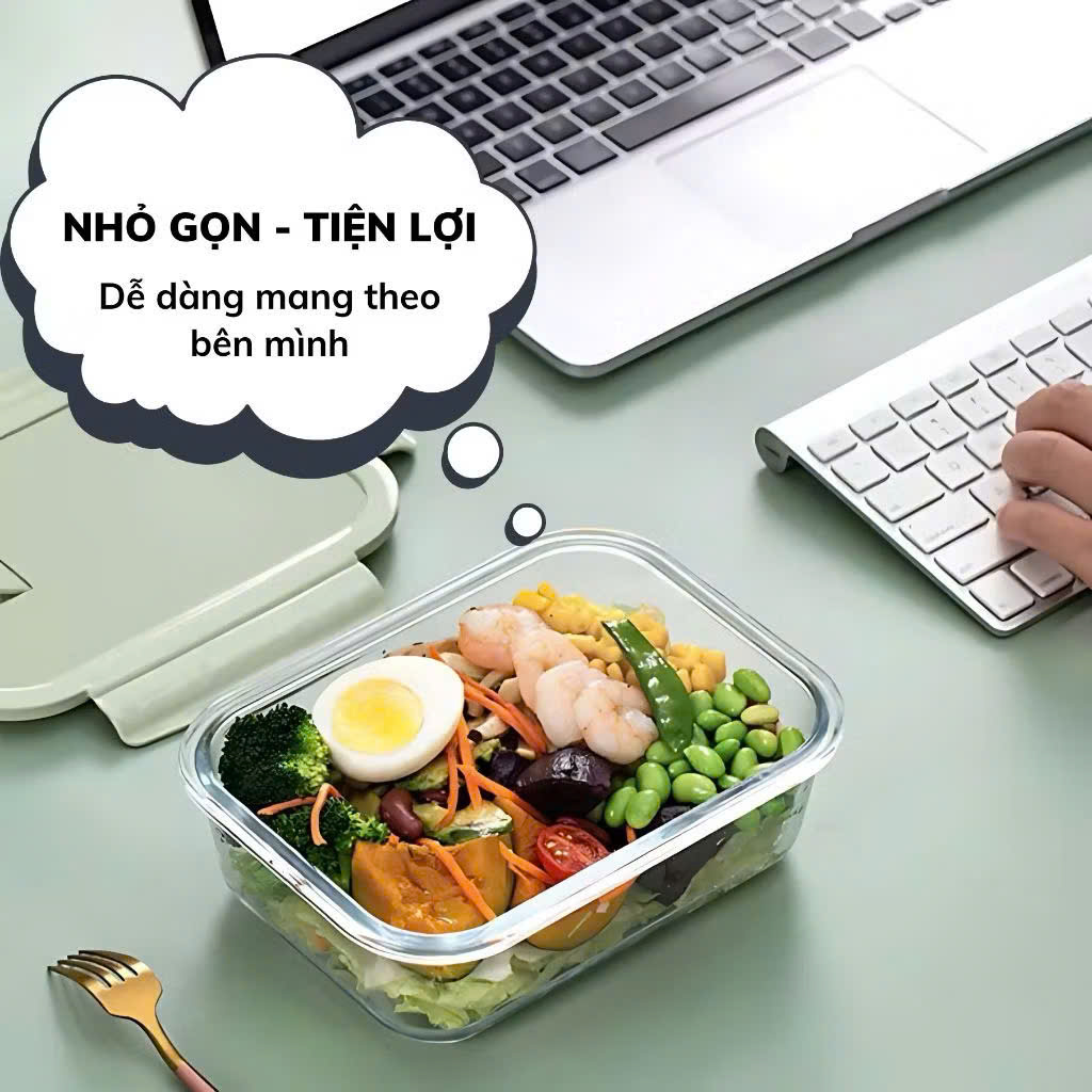 [36] Thố Thủy Tinh 2 Ngăn BX1002 580ml
