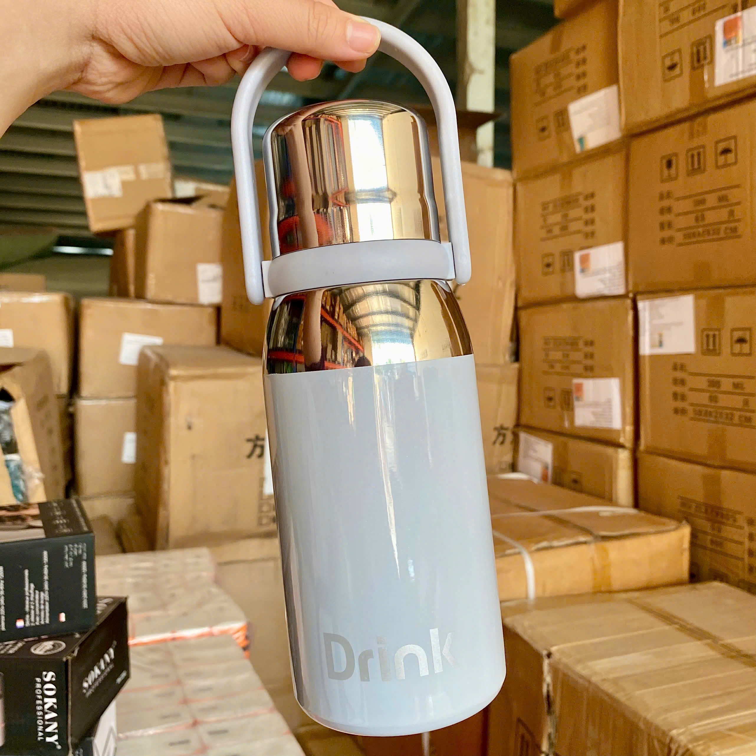 [40] Bình Giữ Nhiệt 316 Có Quai DRINK 700ml 8270