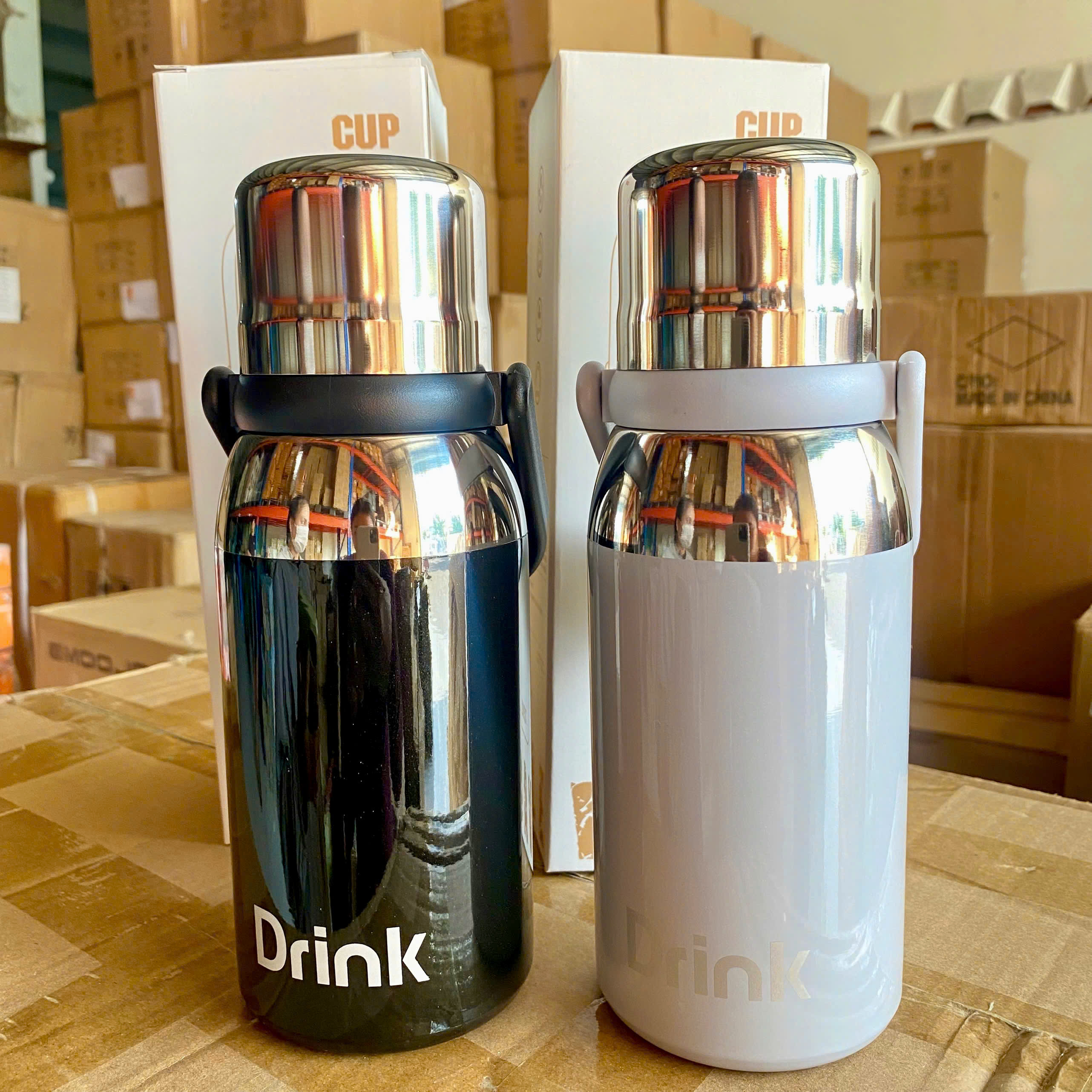 [40] Bình Giữ Nhiệt 316 Có Quai DRINK 700ml 8270