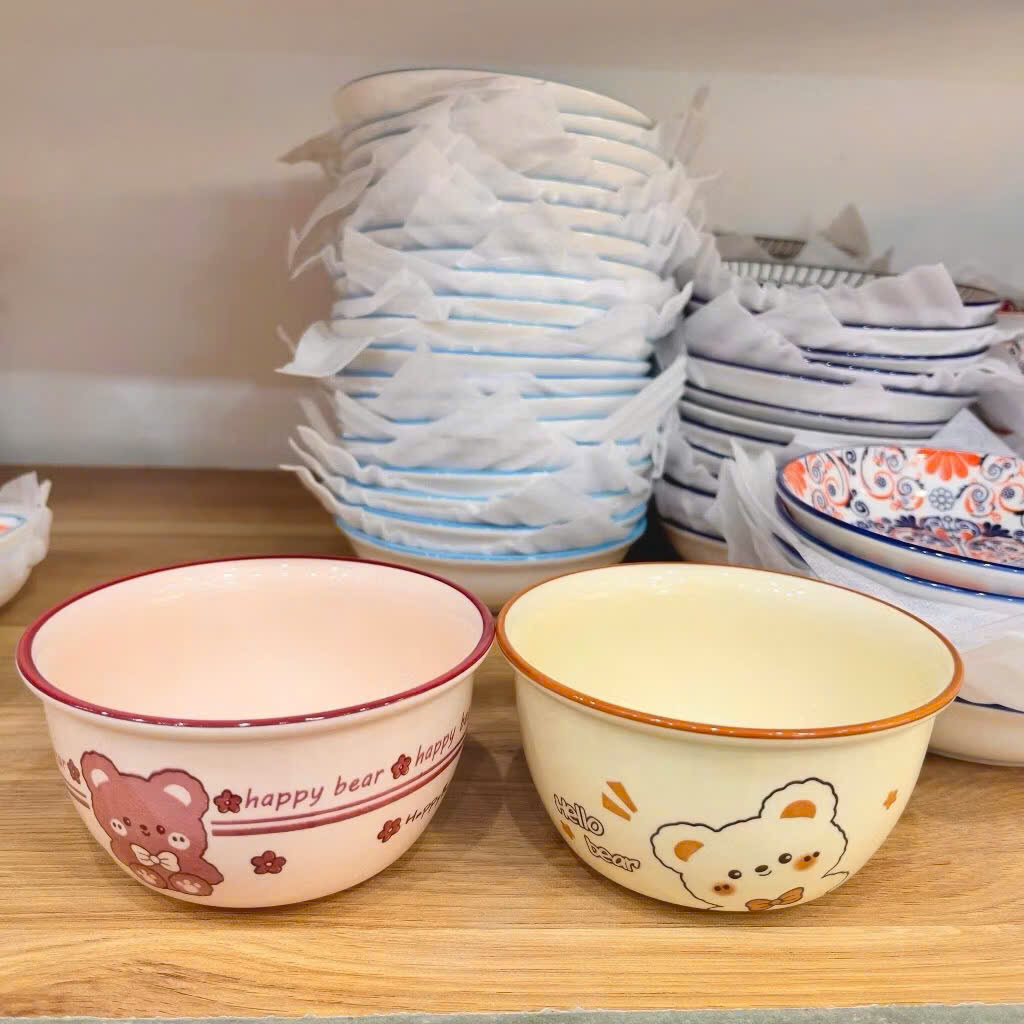 [40] Set 2 Chén Sứ GẤU MIX