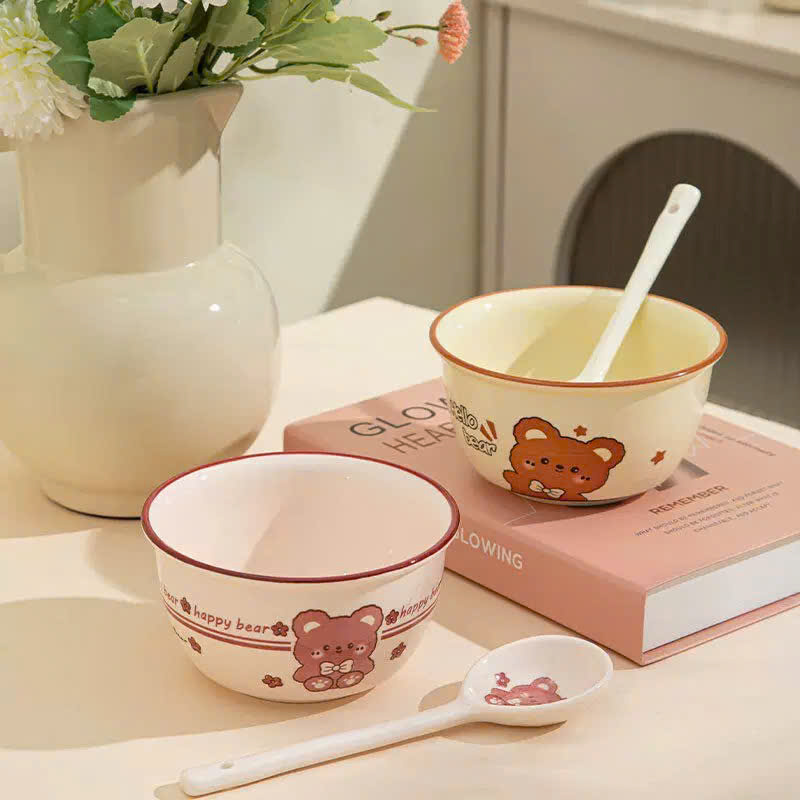 [40] Set 2 Chén Sứ GẤU MIX