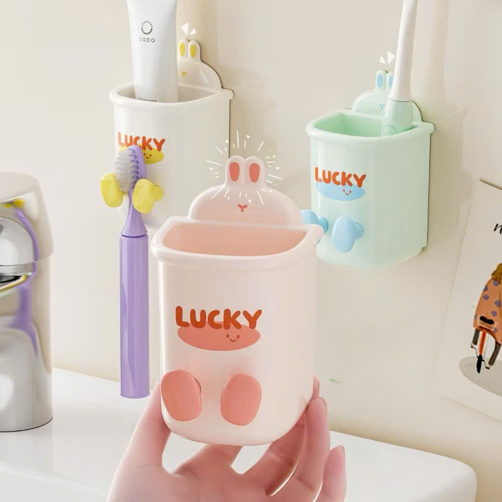 [400] Hộc Treo Bàn Chải Mini Gắn Tường LUCKY