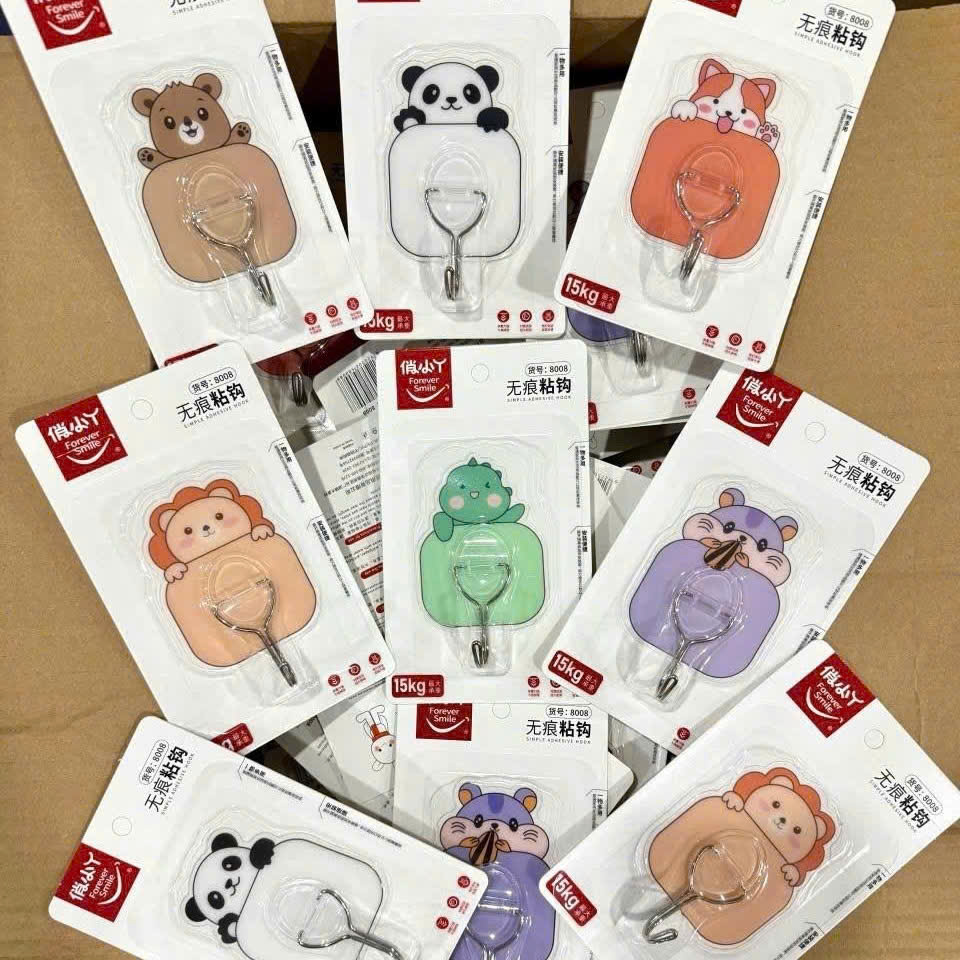 [400] Móc Dán Tường Đơn HOẠT HÌNH Smile 8008