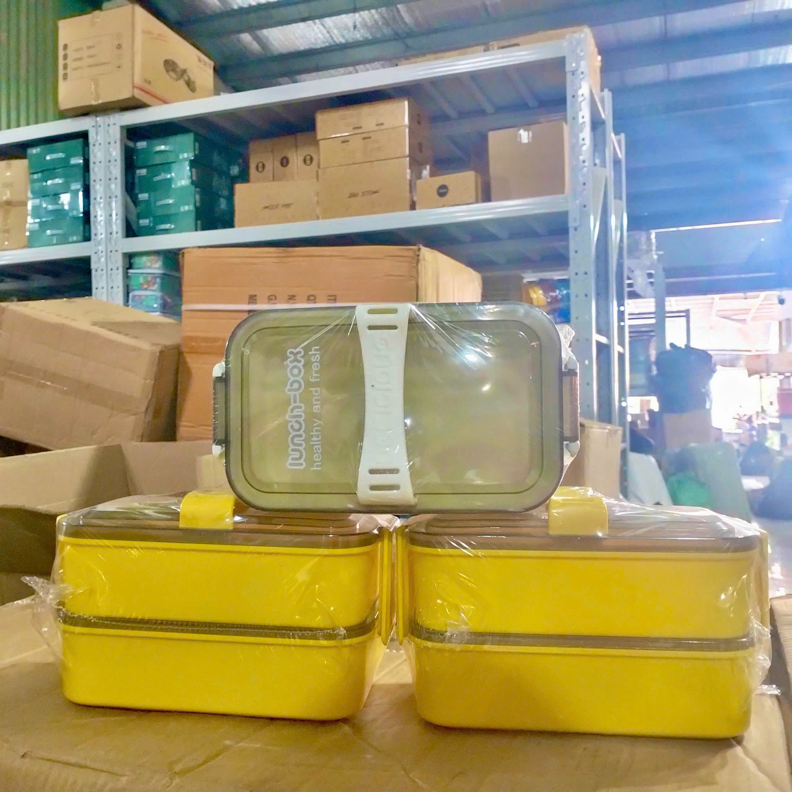 [48] Hộp Cơm Hai Tầng LUNCHBOX Kèm Muỗng