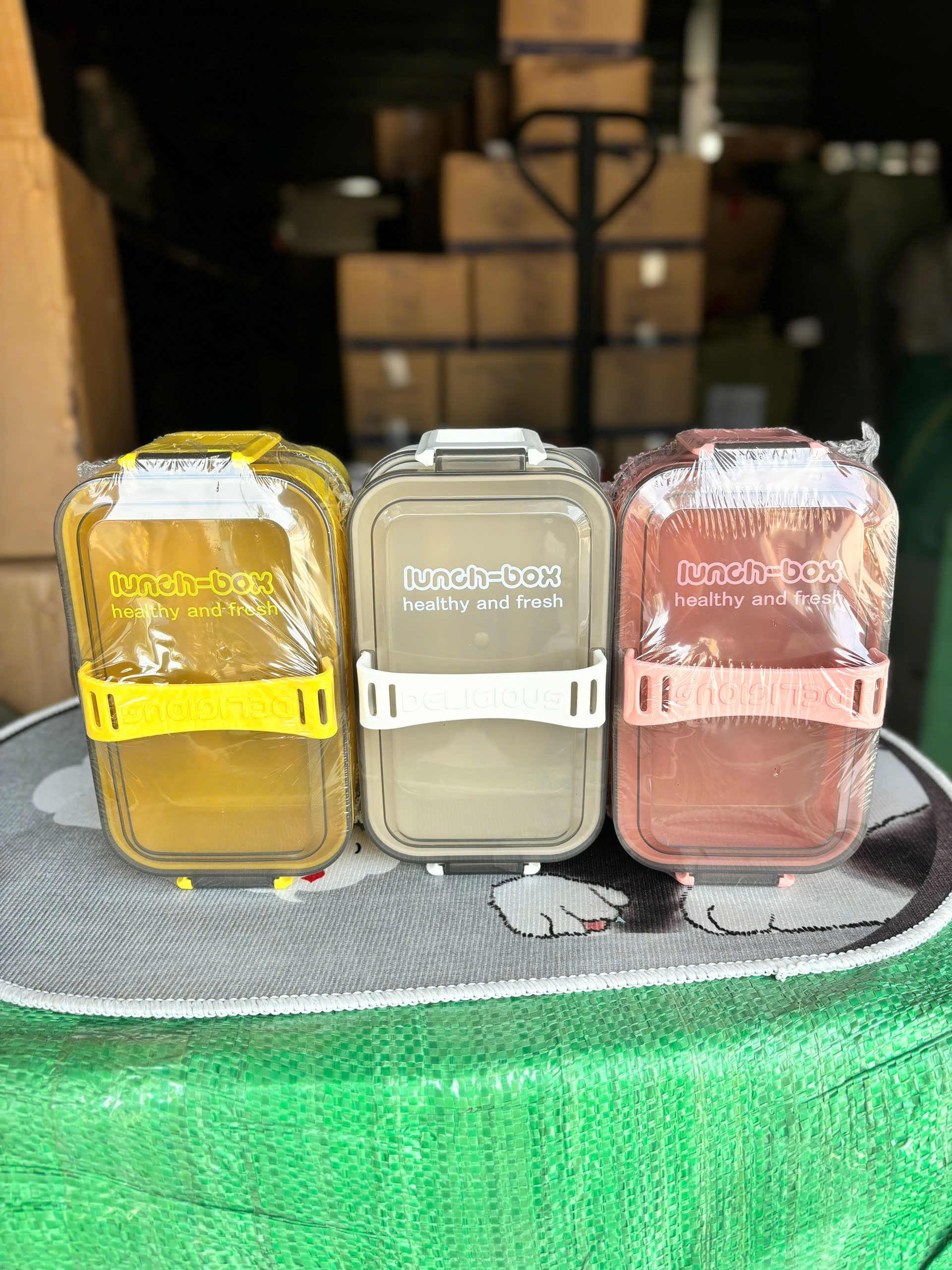 [48] Hộp Cơm Hai Tầng LUNCHBOX Kèm Muỗng
