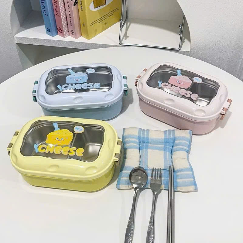 [48] Hộp Cơm Inox 2 Ngăn CHEESE