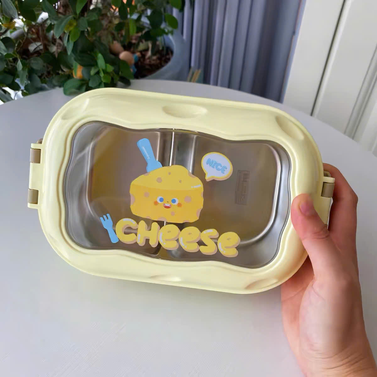 [48] Hộp Cơm Inox 2 Ngăn CHEESE