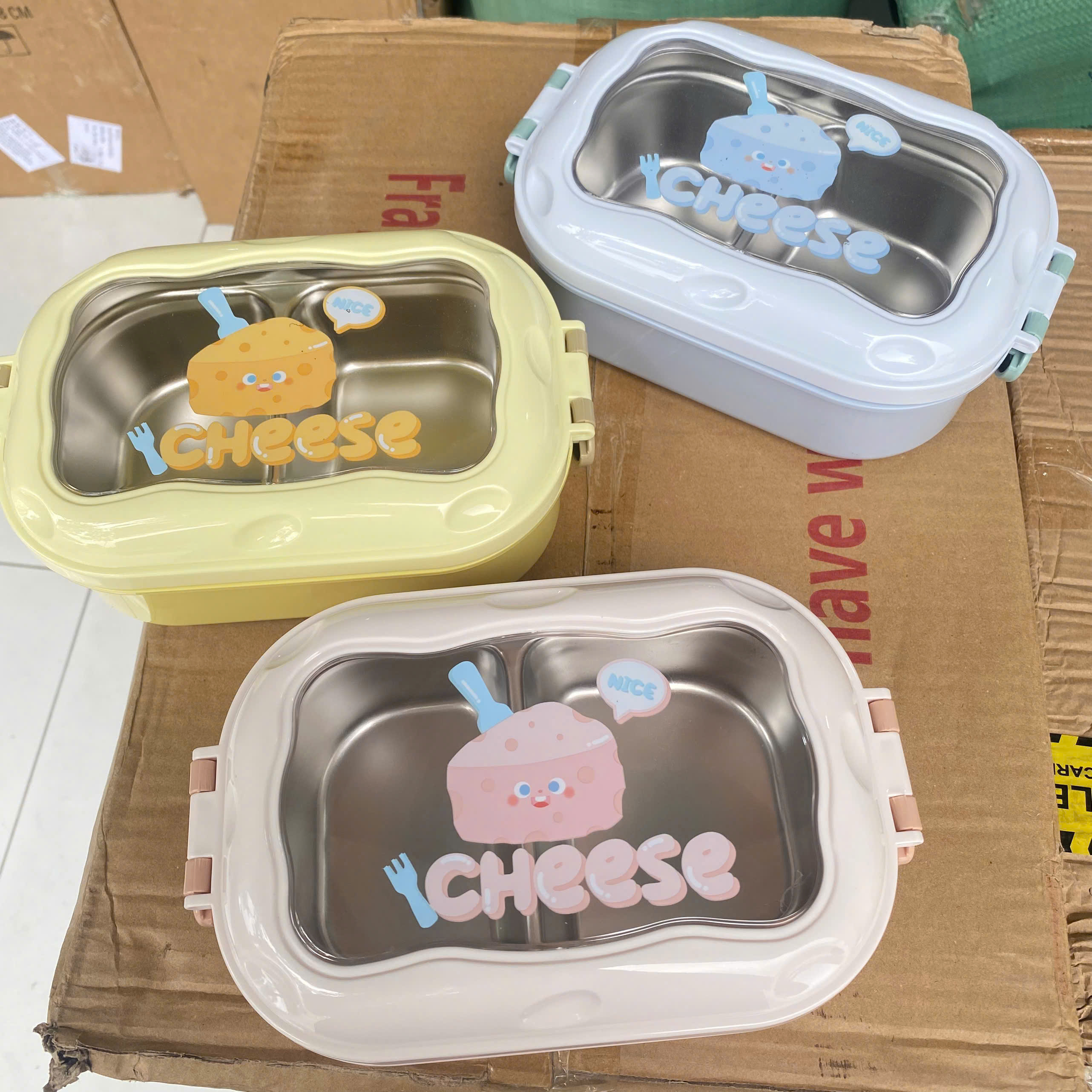 [48] Hộp Cơm Inox 2 Ngăn CHEESE