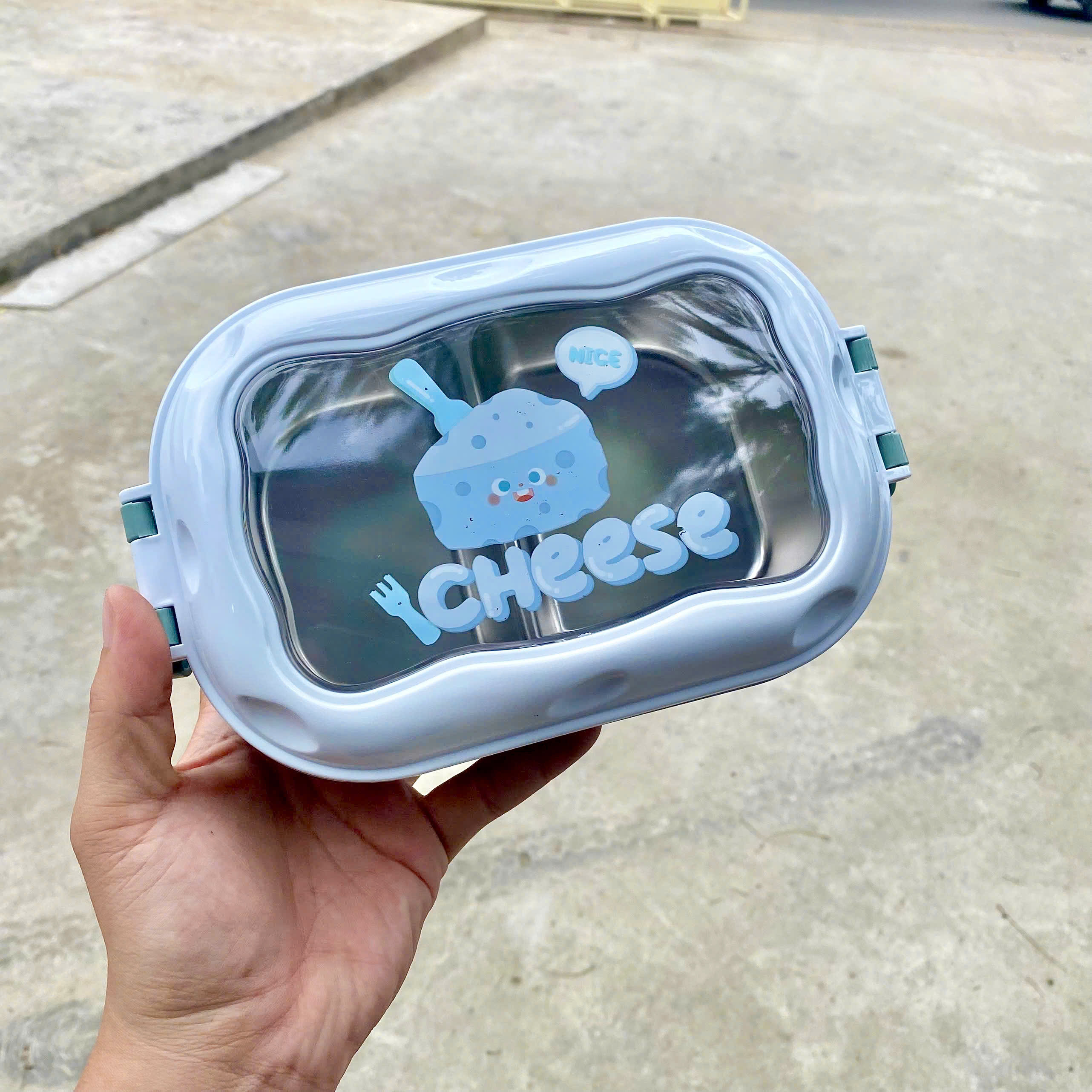 [48] Hộp Cơm Inox 2 Ngăn CHEESE