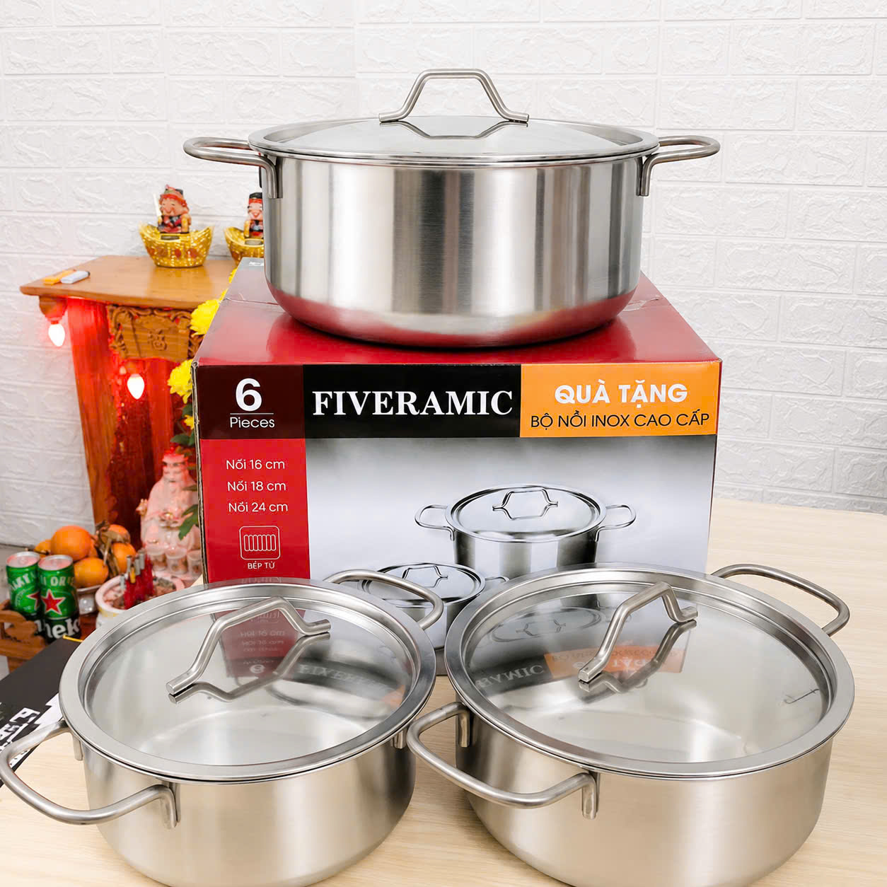 [5] Bộ 3 Nồi FIVERAMIC