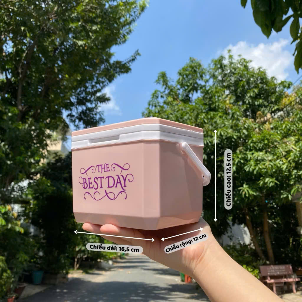 [50] Bình Đá Mini Vuông Có Quai Xách 1L (V)