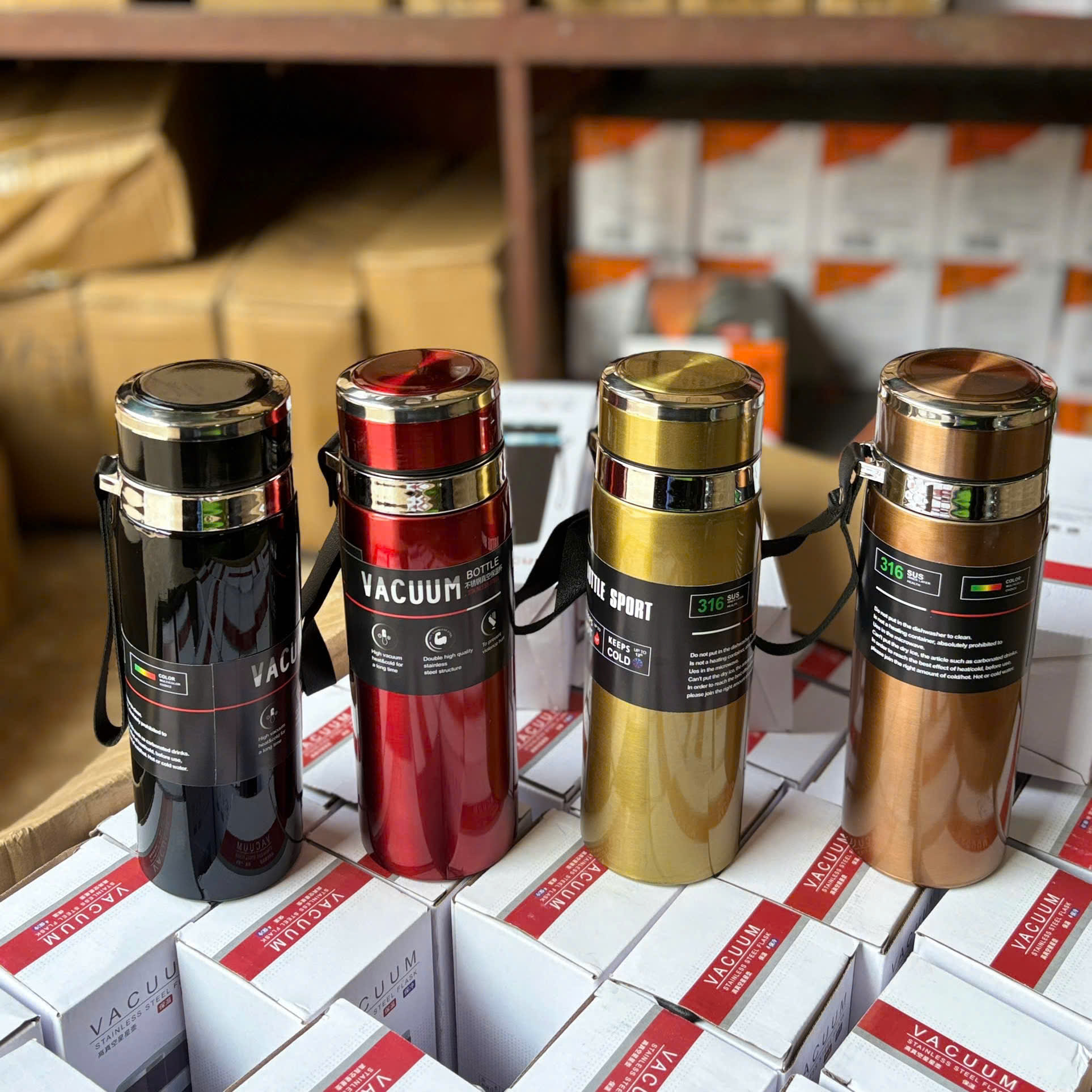Bình giữ nhiệt Bottle Sport SUS316 - 800ml (Tem ngang)