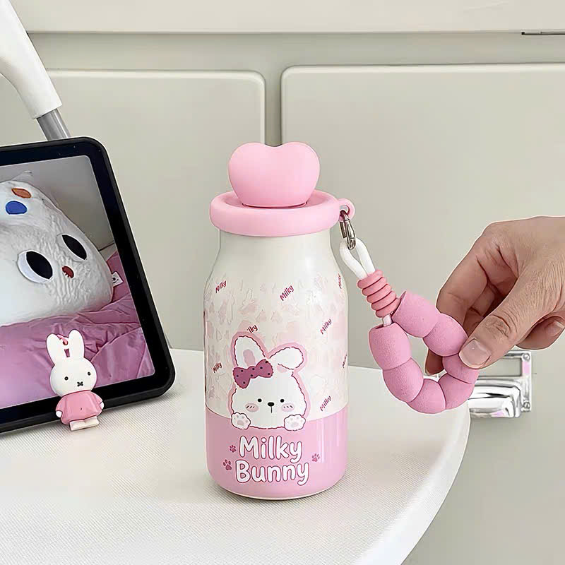[50] Bình Giữ Nhiệt Charm TRÁI TIM Có Dây Xách