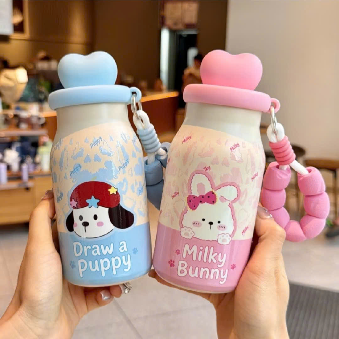 [50] Bình Giữ Nhiệt Charm TRÁI TIM Có Dây Xách