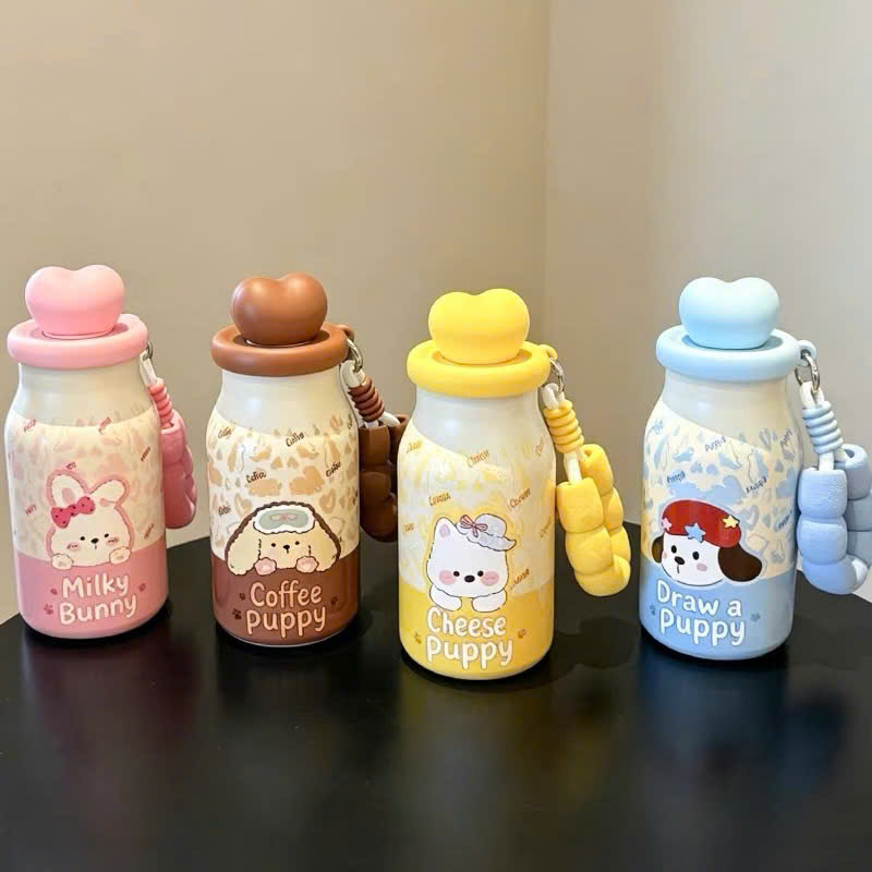 [50] Bình Giữ Nhiệt Charm TRÁI TIM Có Dây Xách