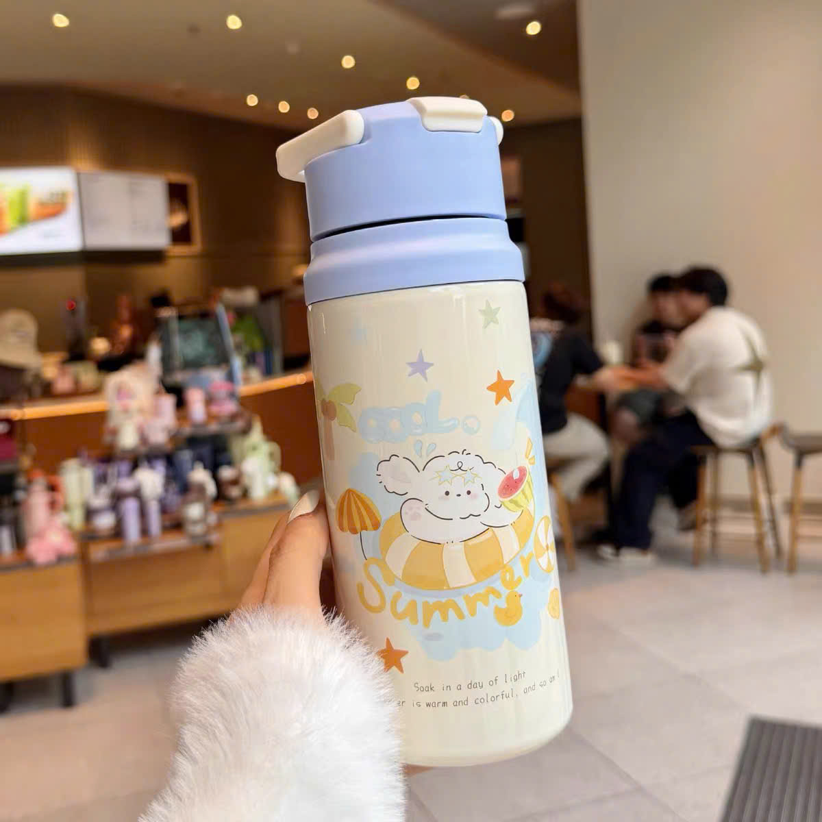 [50] Bình Giữ Nhiệt Cún PUPPY Có Đầu Xách 550ml