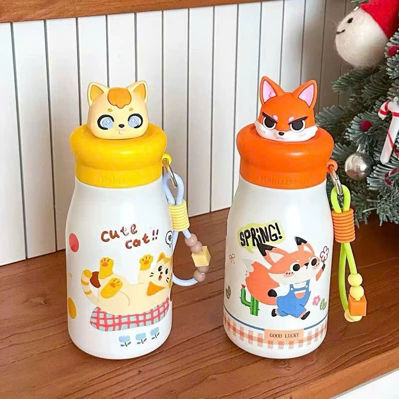 [50] Bình Giữ Nhiệt Hoạt Hình Có Quai Xách CHARM HOẠT HÌNH