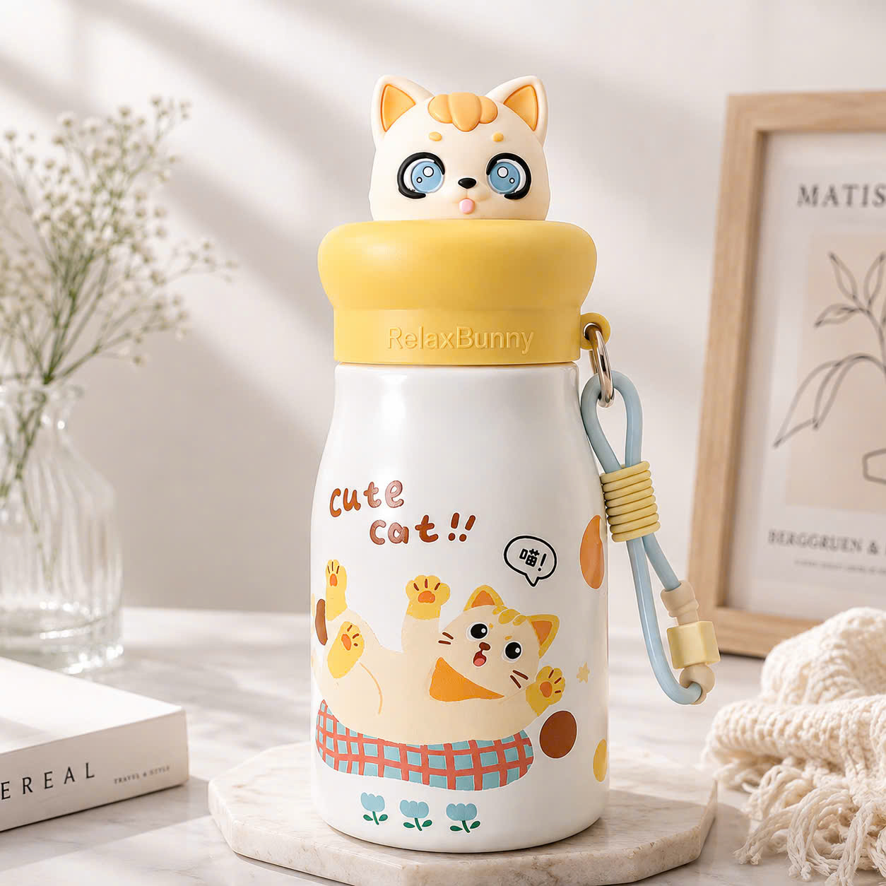 [50] Bình Giữ Nhiệt Hoạt Hình Có Quai Xách CHARM HOẠT HÌNH