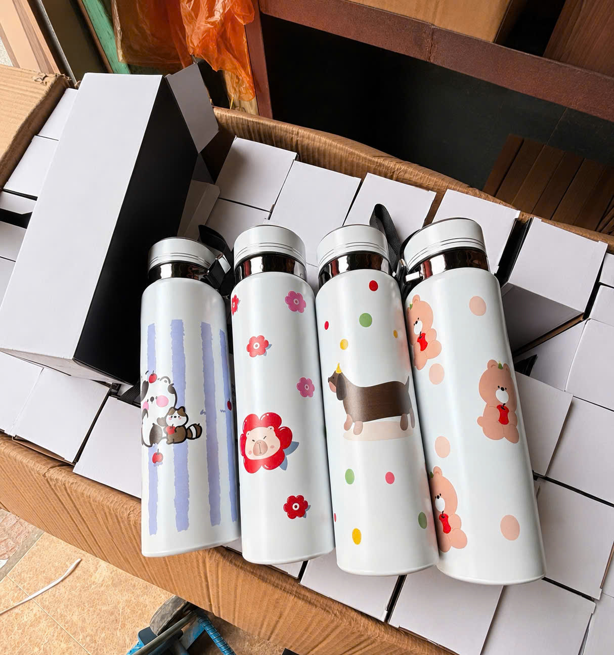 [50] Bình Giữ Nhiệt Hoạt Hình Inox316 800ml ZY025 (V)