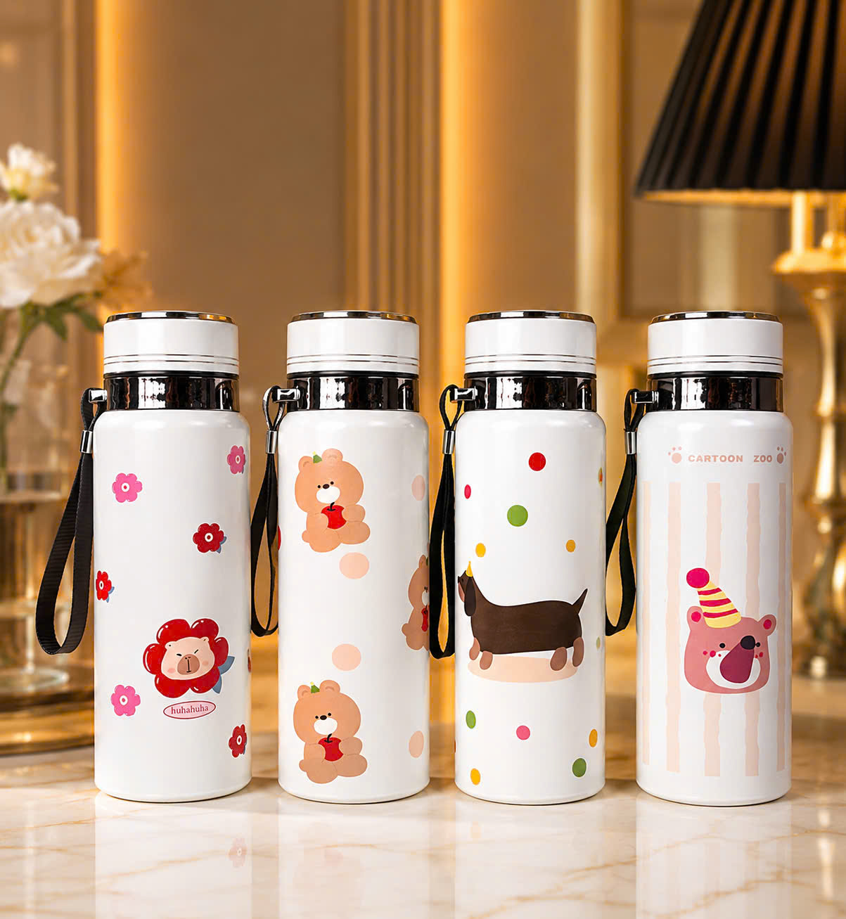 [50] Bình Giữ Nhiệt Hoạt Hình Inox316 800ml ZY025 (V)