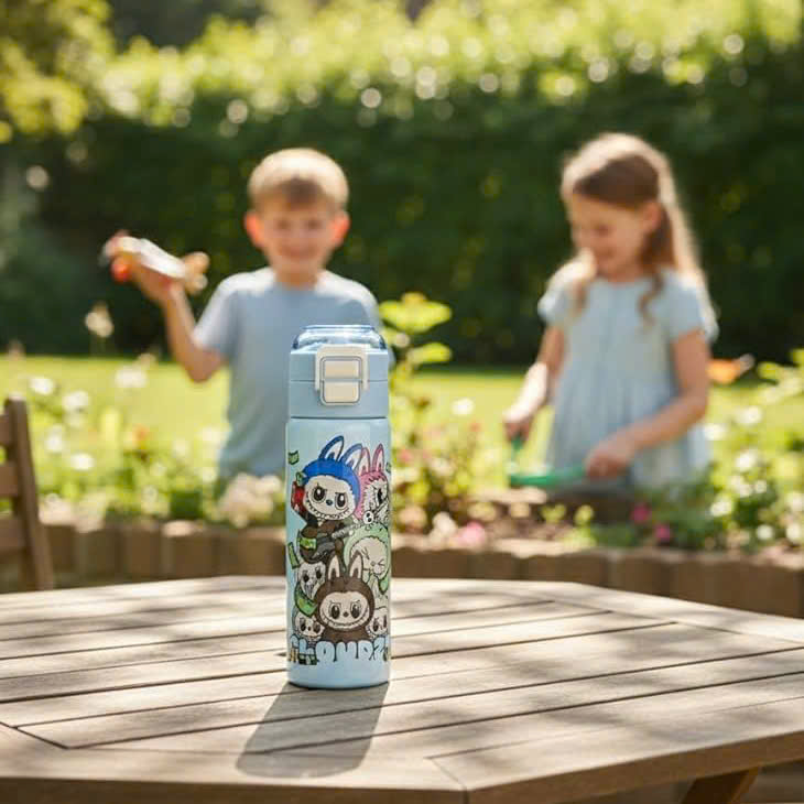 [50] Bình Giữ Nhiệt Inox Nắp Bấm LABUBU 500ml 067-2