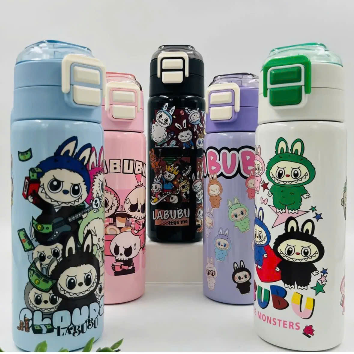 [50] Bình Giữ Nhiệt Inox Nắp Bấm LABUBU 500ml 067-2