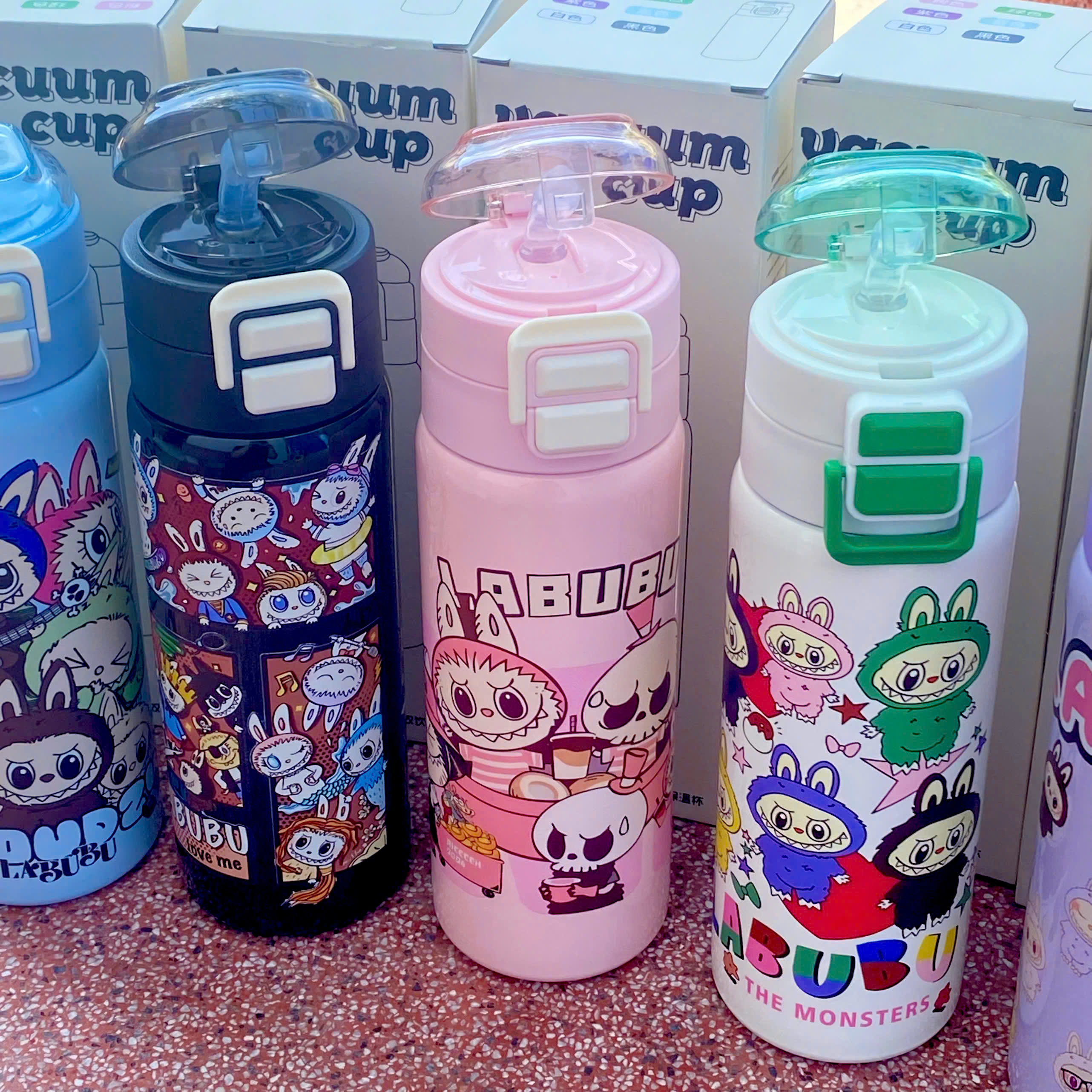 [50] Bình Giữ Nhiệt Inox Nắp Bấm LABUBU 500ml 067-2