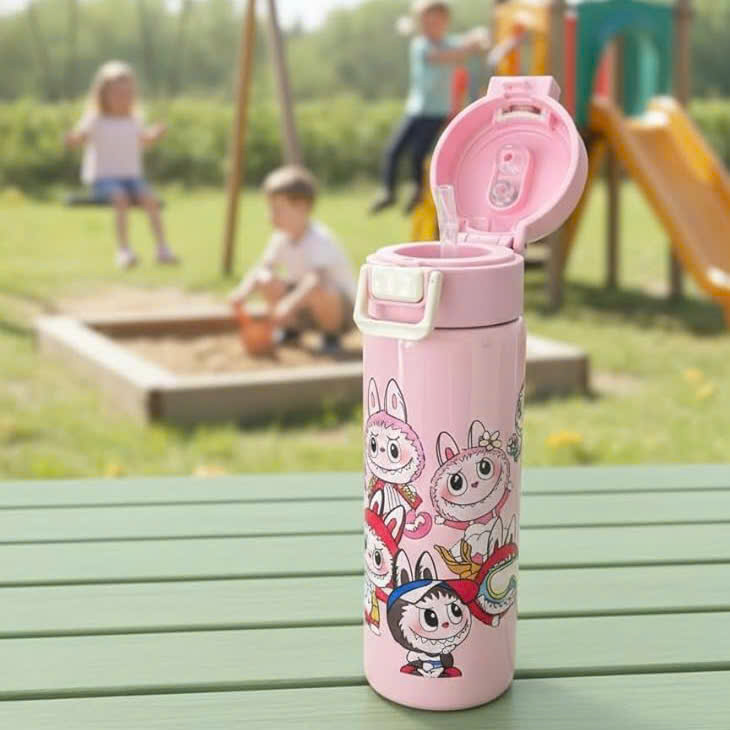 [50] Bình Giữ Nhiệt Inox Nắp Bấm LABUBU 500ml 067-2