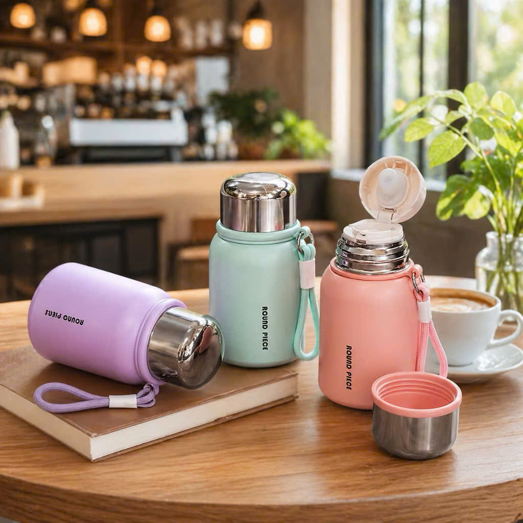 [50] Bình Giữ Nhiệt Kèm Cốc Có Dây Xách 450ml