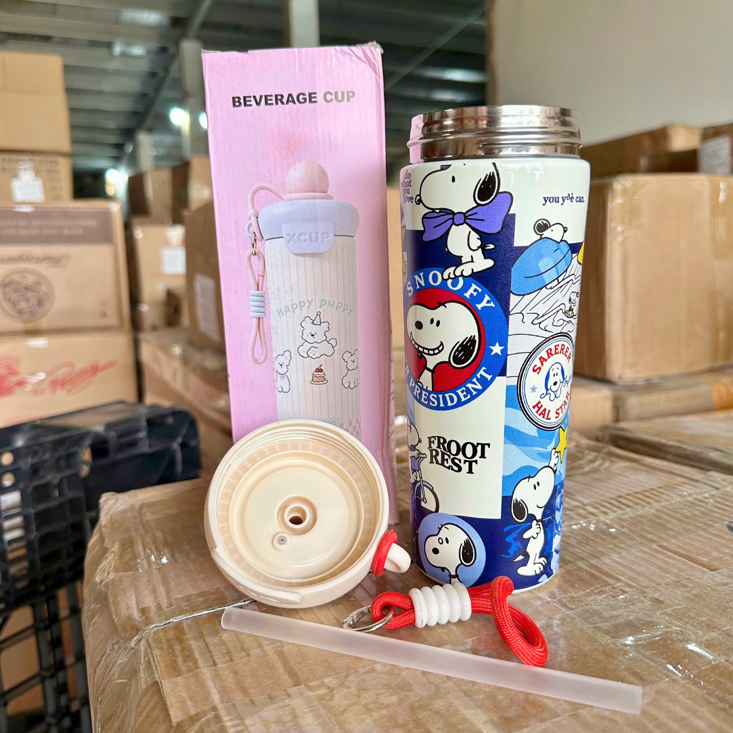 [50] Bình Giữ Nhiệt SNOOPY 600ML