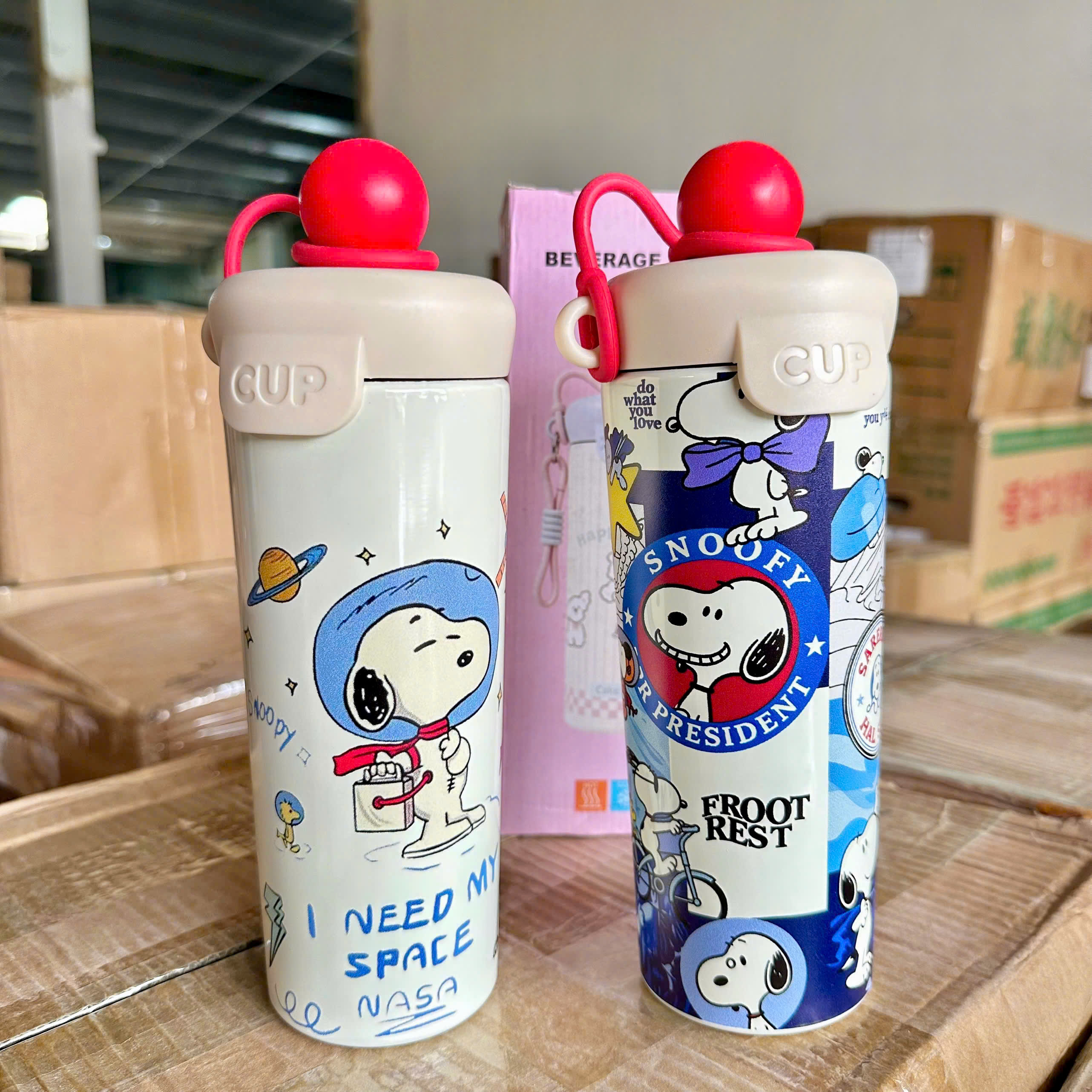[50] Bình Giữ Nhiệt SNOOPY 600ML