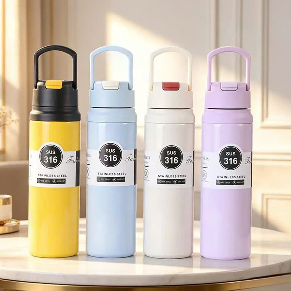 [50] Bình Giữ Nhiệt Sus316 Basic Có Quai Xách 750ml