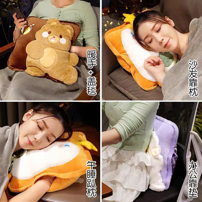 [50] Chăn Hình Thú 3in1 HOẠT HÌNH - VUÔNG