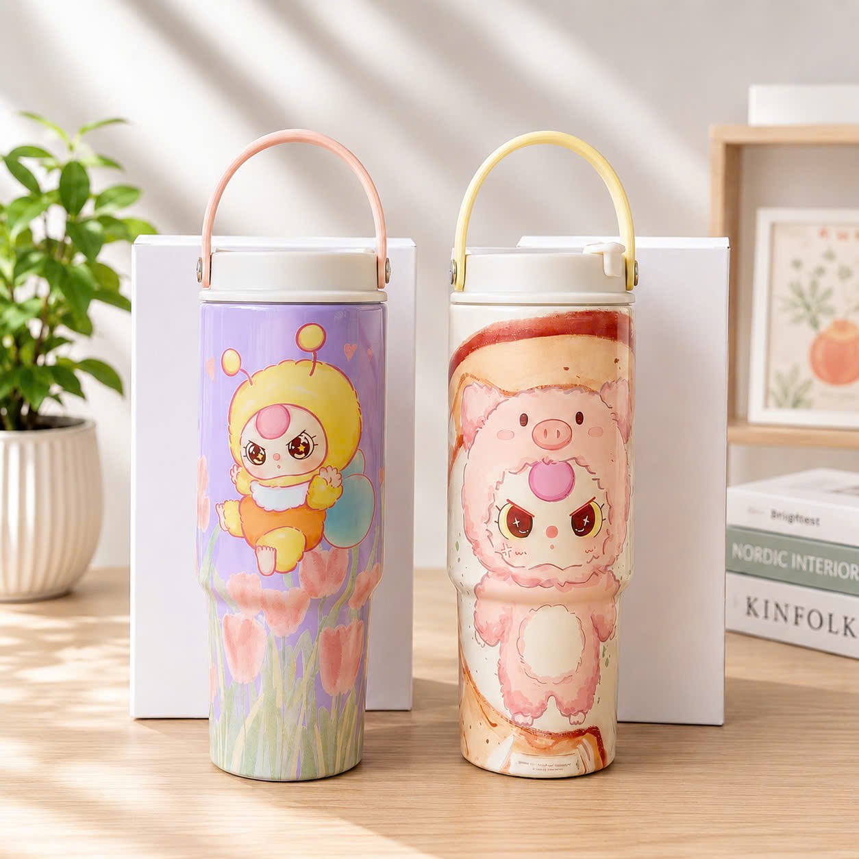 [50] Ly Giữ Nhiệt BABYTHREE 900ml Quai Xách
