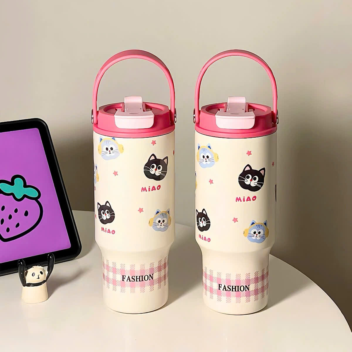 [50] Ly Giữ Nhiệt FASHION Có Quai Xách 750ml