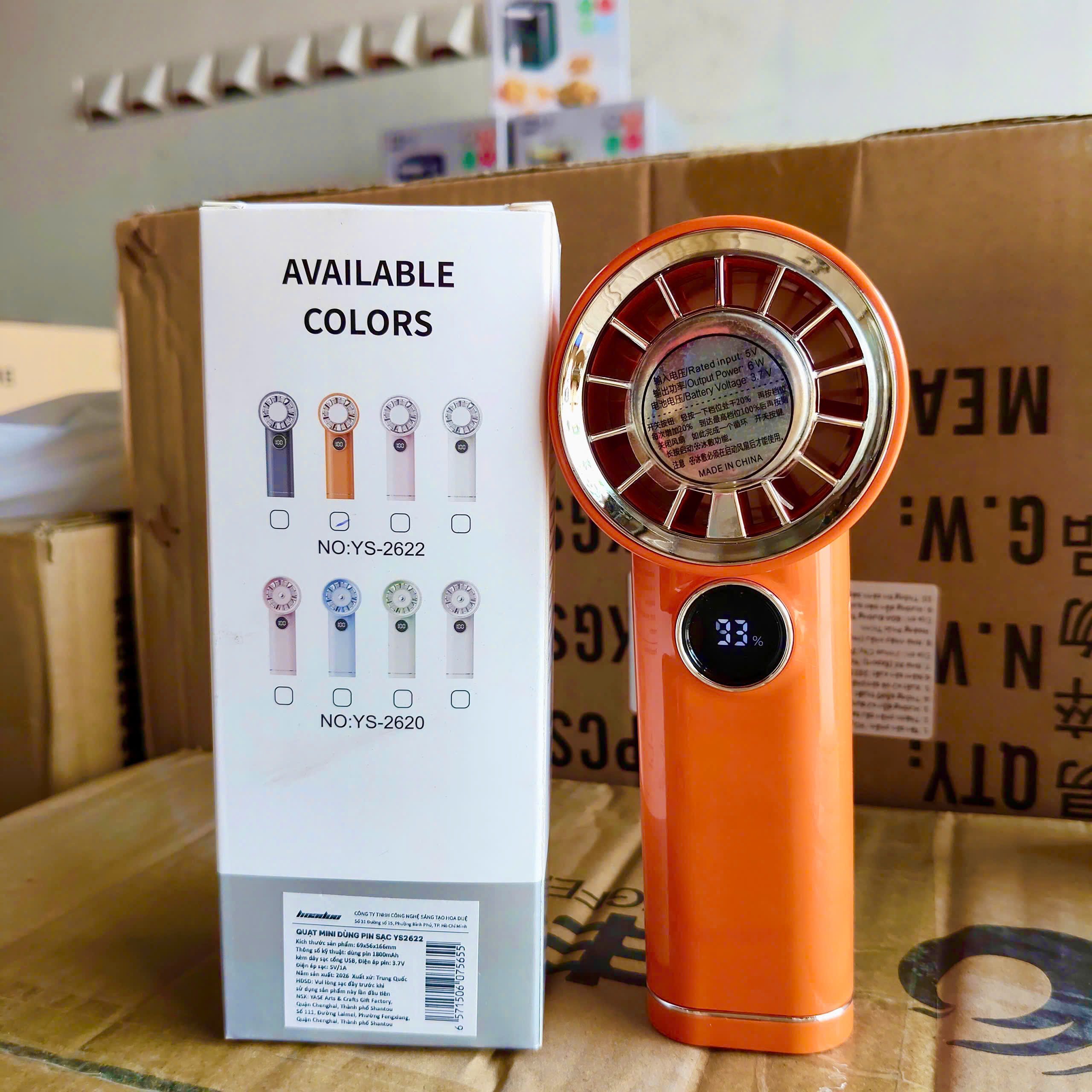 [50] Quạt Tích Điện Cầm Tay YS2622