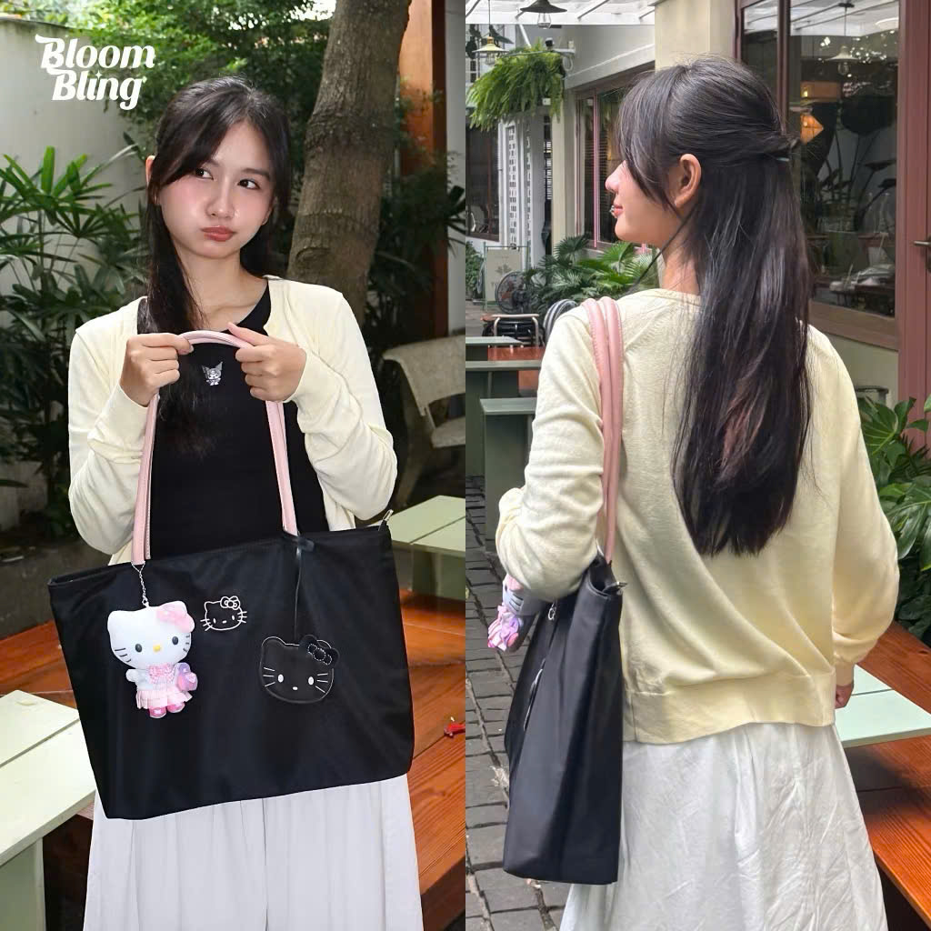 [50] Túi Xách HELLO KITTY Quai Hồng