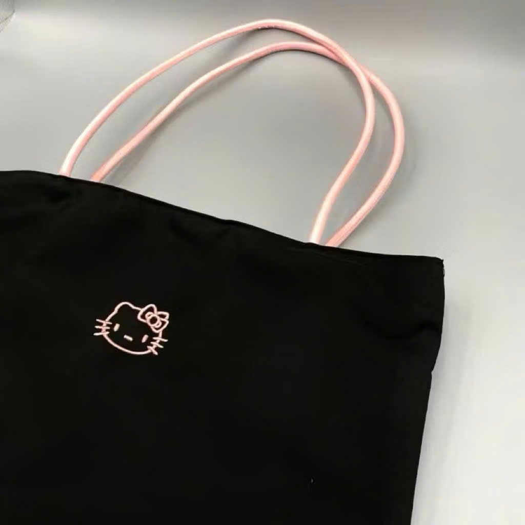 [50] Túi Xách HELLO KITTY Quai Hồng