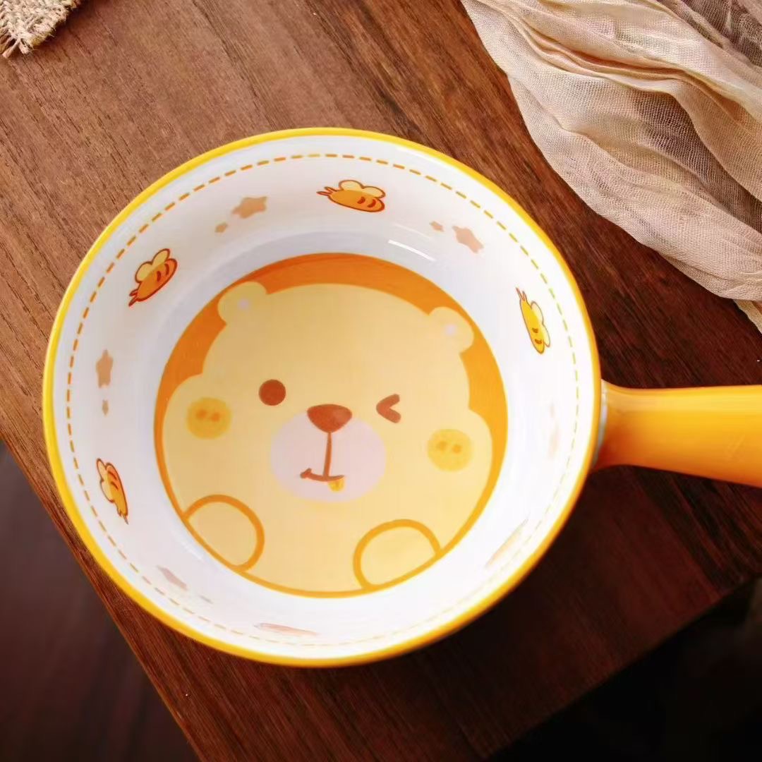 [56] Thố Sứ 8inch Có Tay Cầm MIX MẪU